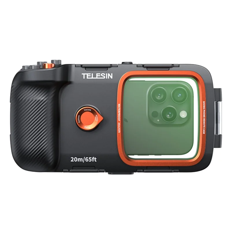 TELESIN IP68 Custodia impermeabile per immersioni per telefono Compatibile con Bluetooth Anti-appannamento Alloggiamento fotografico subacqueo per telefono 20m