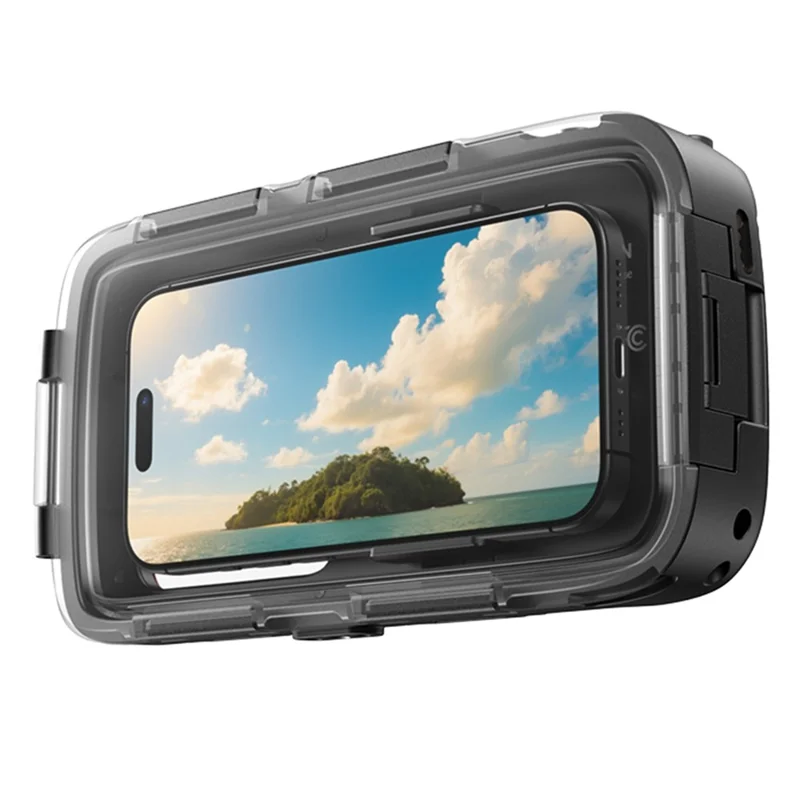 TELESIN IP68 Custodia impermeabile per immersioni per telefono Compatibile con Bluetooth Anti-appannamento Alloggiamento fotografico subacqueo per telefono 20m
