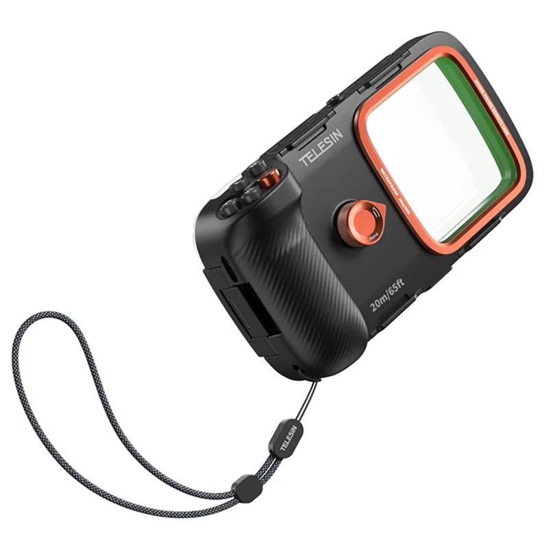 TELESIN IP68 Custodia impermeabile per immersioni per telefono Compatibile con Bluetooth Anti-appannamento Alloggiamento fotografico subacqueo per telefono 20m