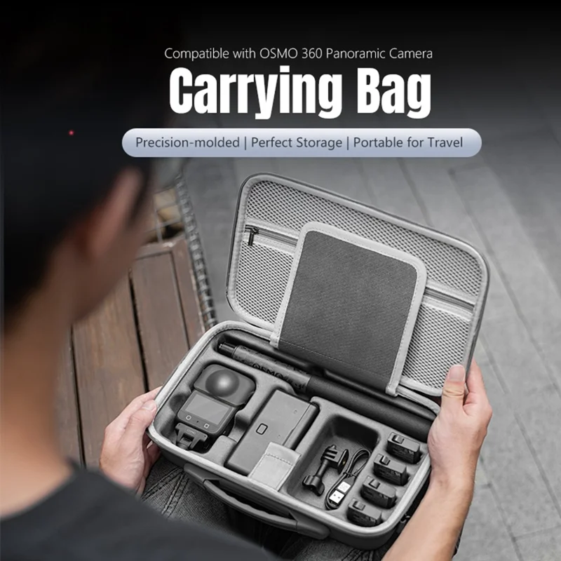 STARTRC Pour DJI Osmo Sac de Transport pour Caméra Panoramique 360 en Cuir PU Sacoche Bandoulière