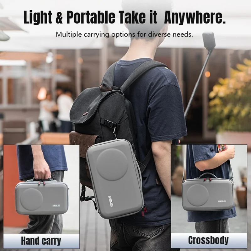 STARTRC Pour DJI Osmo Sac de Transport pour Caméra Panoramique 360 en Cuir PU Sacoche Bandoulière