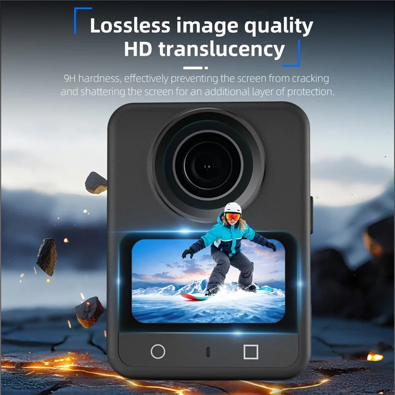 STARTRC 2 Stück Displayschutz für DJI Osmo 360 Panoramakamera – Gehärtetes Glas Schutzfolie