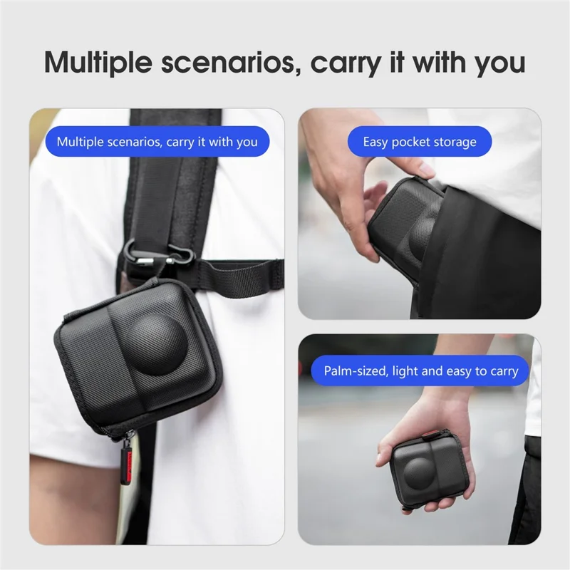 STARTRC For DJI Osmo 360 Panoramic Camera Carrying Bag PU Leather Storage Case