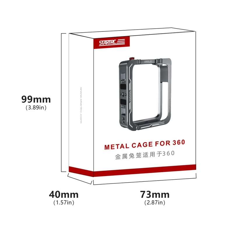STARTRC Pour DJI Osmo 360 Caméra Panoramique Cage en Métal Cadre de Protection en Alliage d'Aluminium