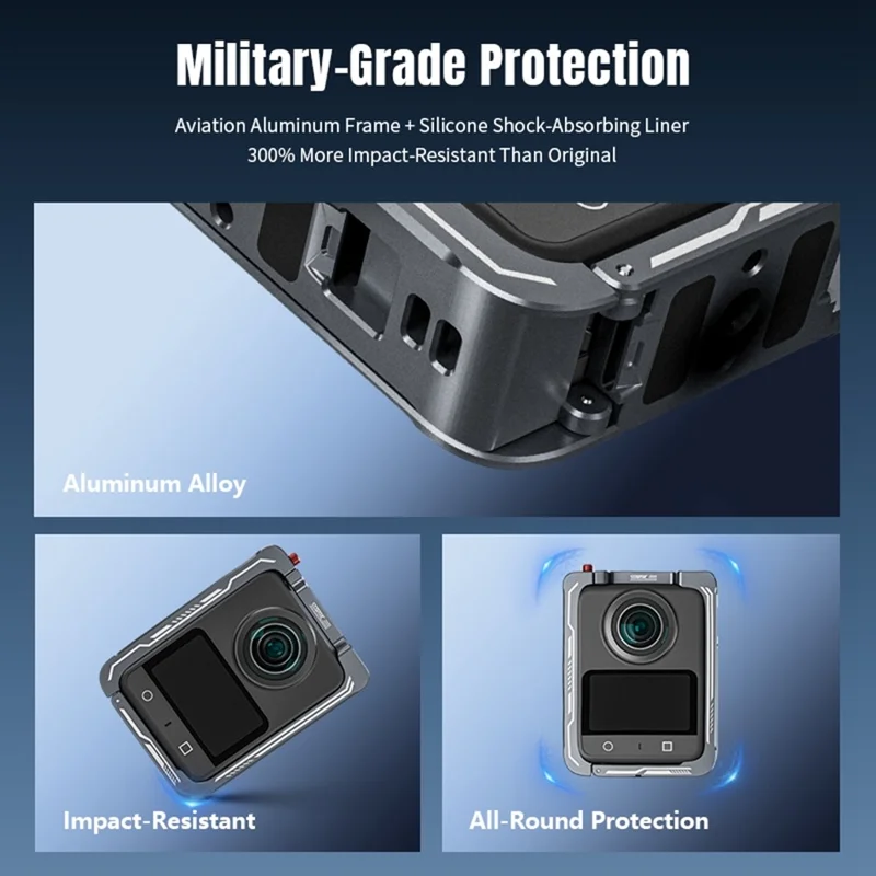 STARTRC Pour DJI Osmo 360 Caméra Panoramique Cage en Métal Cadre de Protection en Alliage d'Aluminium