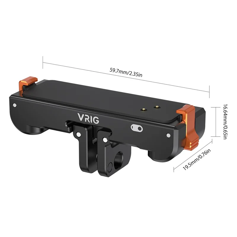 VRIG AC-39 Per Insta360 GO 3 / GO 3S Fotocamera Adattatore di Montaggio Magnetico a Sgancio Rapido con Porta di Ricarica