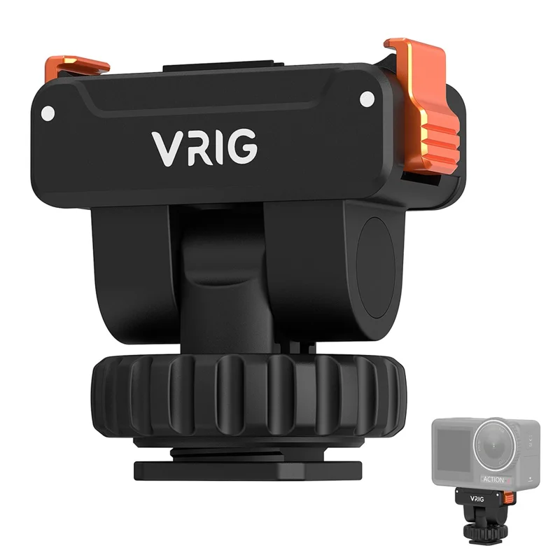 Support de caméra en plastique VRIG AC-36 à fixation rapide pour DJI Osmo Action 5 Pro / 4 / 3 avec griffe froide