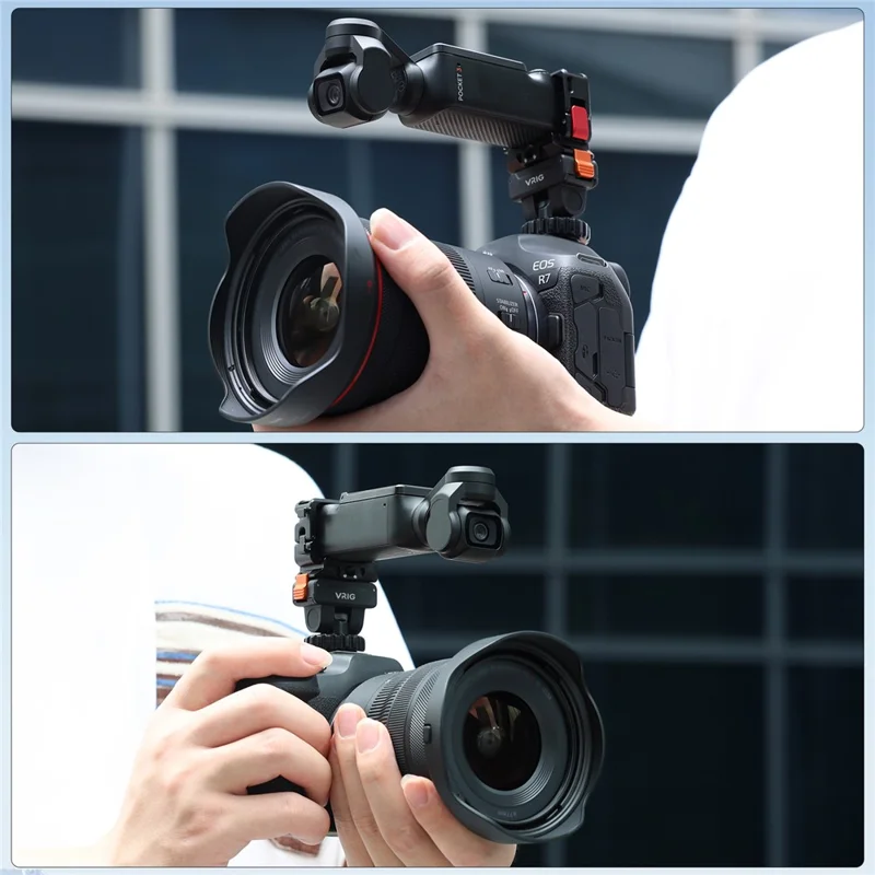 Support de caméra en plastique VRIG AC-36 à fixation rapide pour DJI Osmo Action 5 Pro / 4 / 3 avec griffe froide