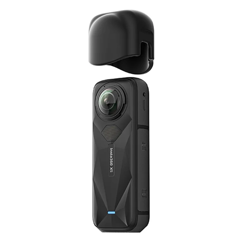 AMAGISN For Insta360 X5 / X4 Action Camera Silicone Lens Cap Protective Cover - Black