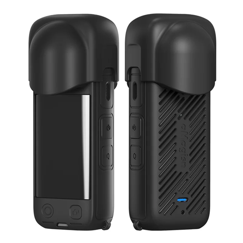 AMAGISN For Insta360 X5 / X4 Action Camera Silicone Lens Cap Protective Cover - Black