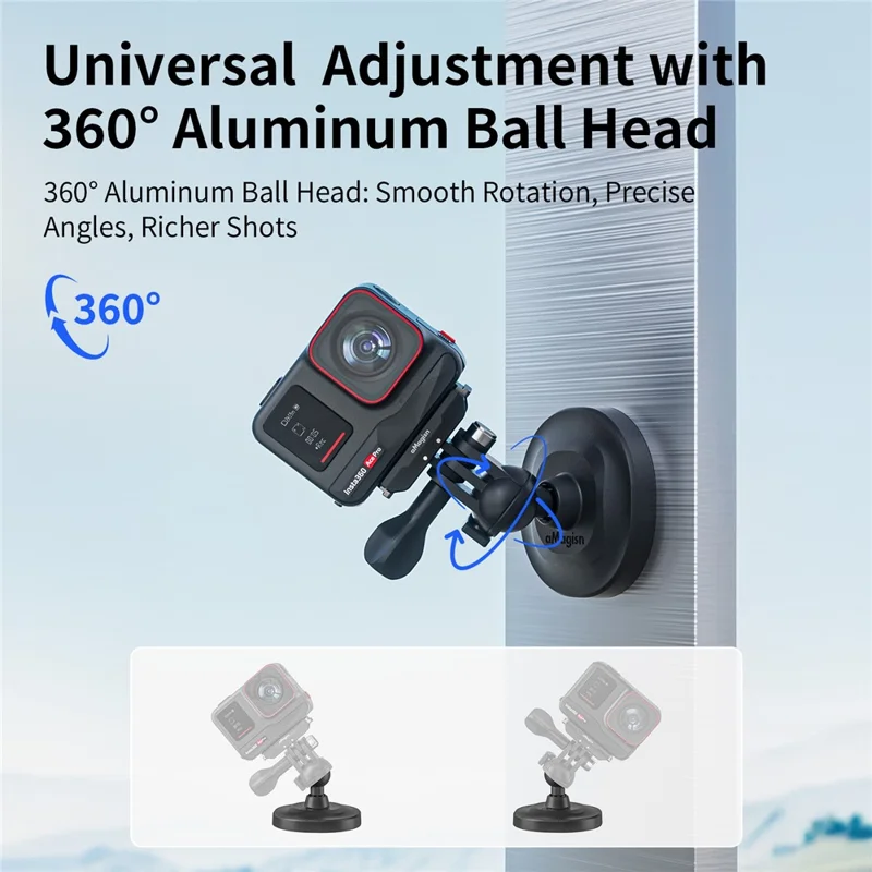 AMAGISN Action Camera Mount Kit Magnetic Ball 3-Claw Adapter 1 / 4 inch Thread Connector Set