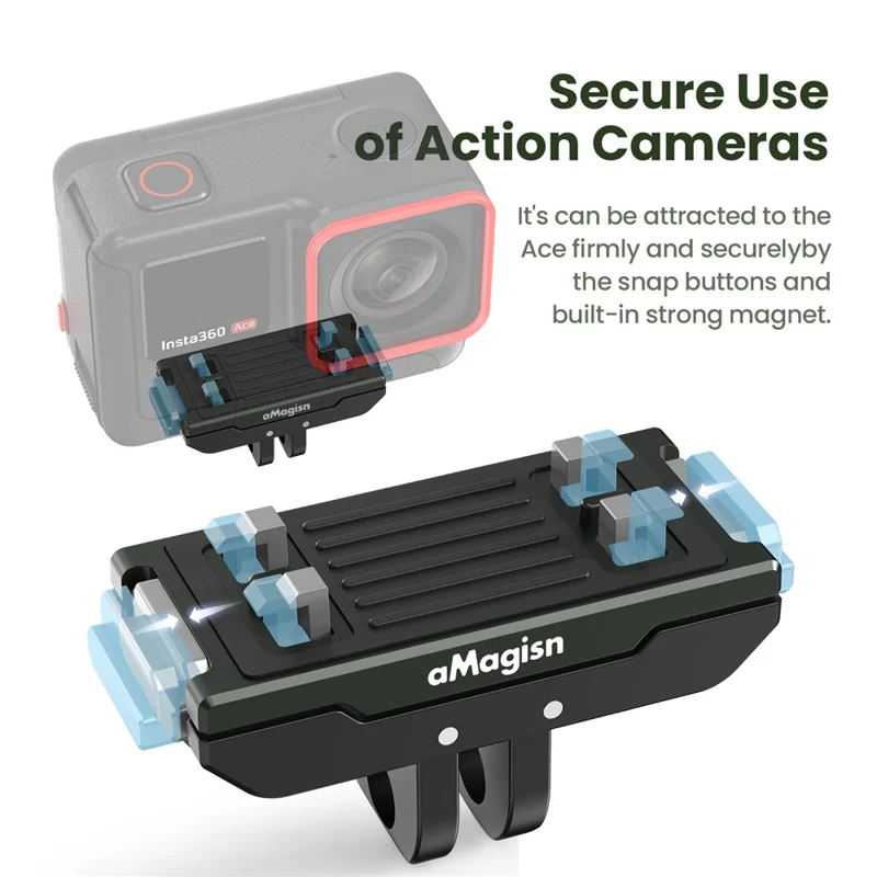 AMAGISN Supporto Magnetico a Sgancio Rapido per Insta360 X5 / Ace Pro 2 / Ace Pro / Ace Adattatore Base per Fotocamera