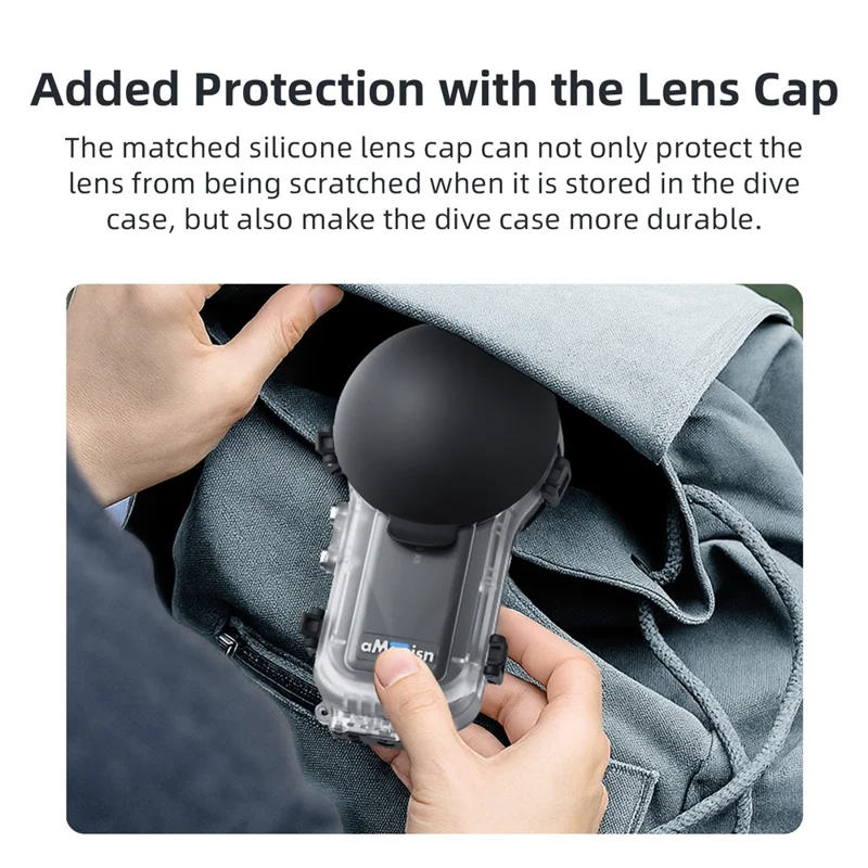 AMAGISN For Insta360 X5 Invisible Diving Case 60m Underwater Camera PC Housing Cover