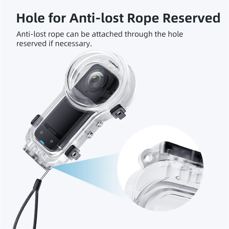 AMAGISN For Insta360 X5 Invisible Diving Case 60m Underwater Camera PC Housing Cover