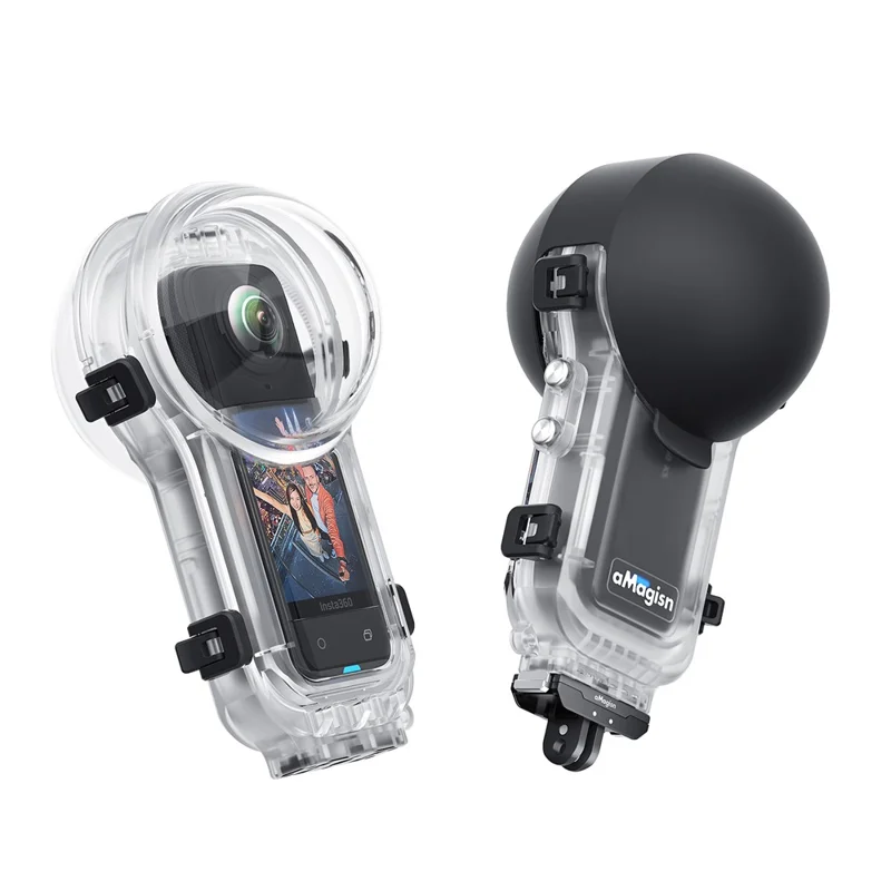 AMAGISN For Insta360 X5 Invisible Diving Case 60m Underwater Camera PC Housing Cover