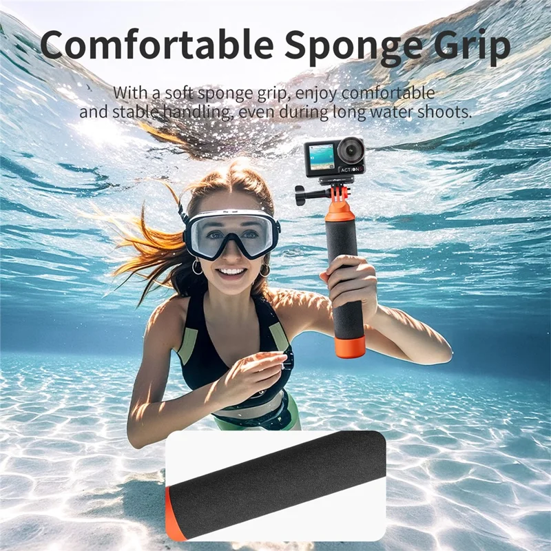 AMAGISN Floating Handle Grip for Insta360 / DJI / GoPro Camera Underwater Handle Mount
