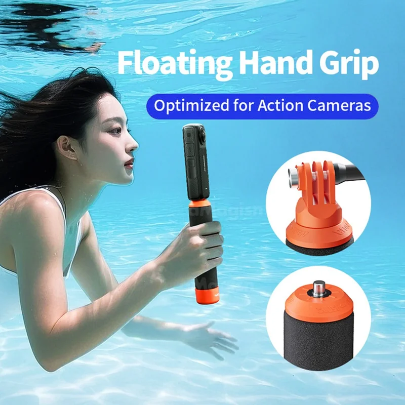AMAGISN Floating Handle Grip for Insta360 / DJI / GoPro Camera Underwater Handle Mount
