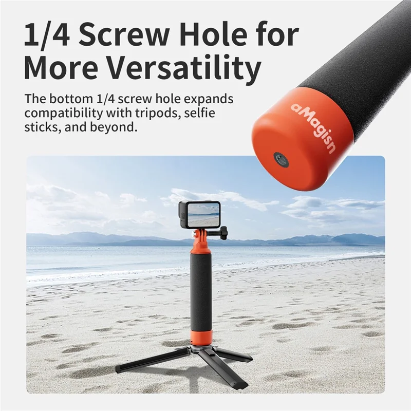 AMAGISN Floating Handle Grip for Insta360 / DJI / GoPro Camera Underwater Handle Mount