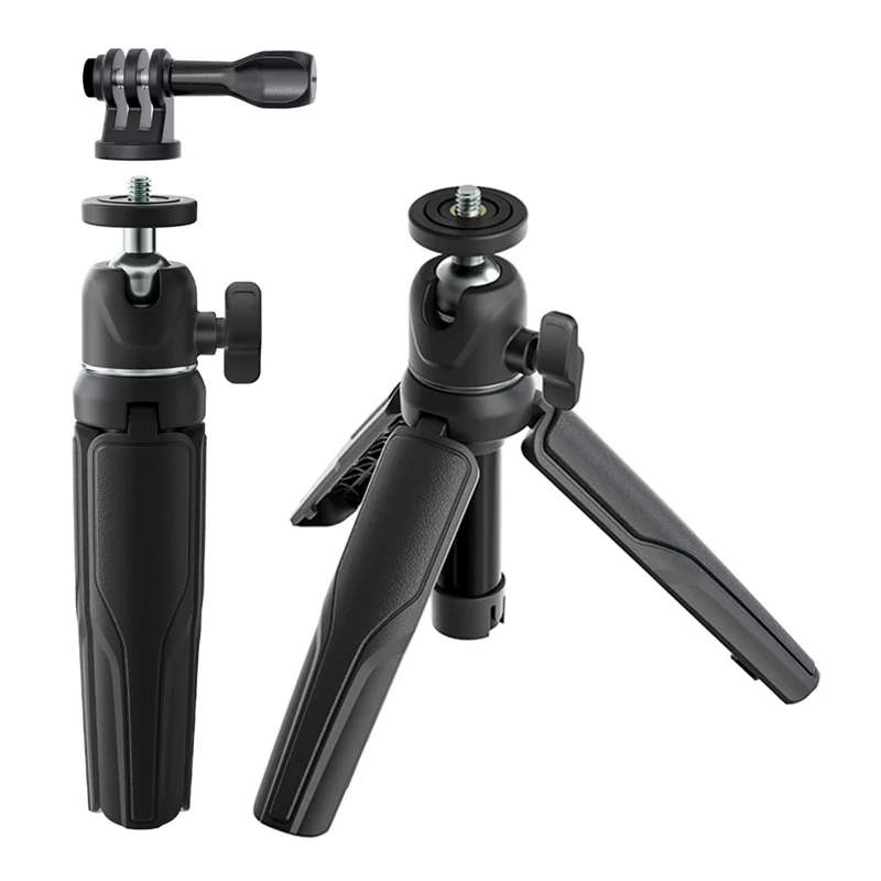 AMAGISN Mini Trépied Selfie Stick Réglable et Extensible pour Enregistrement Vidéo - Noir