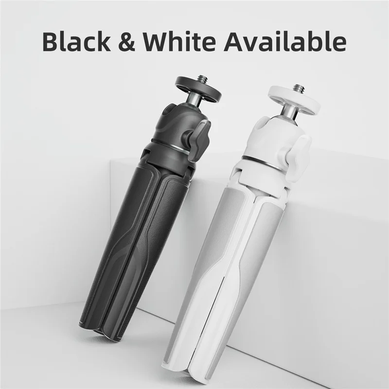 AMAGISN Mini Tripod Adjustable Extendable Selfie Stick for Video Recording - White