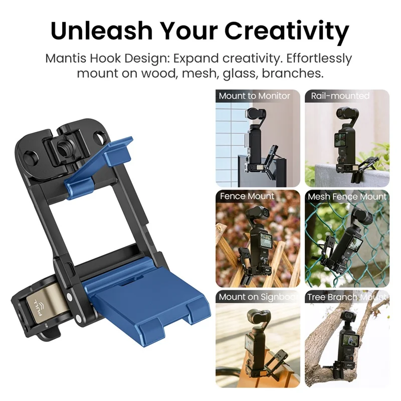 AMAGISN For DJI Osmo Pocket 3 Mantis Extension Frame Magnetic Mount for Hands-Free Vlogging - Pink