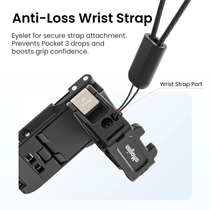 AMAGISN For DJI Osmo Pocket 3 Mantis Extension Frame Magnetic Mount for Hands-Free Vlogging - Pink