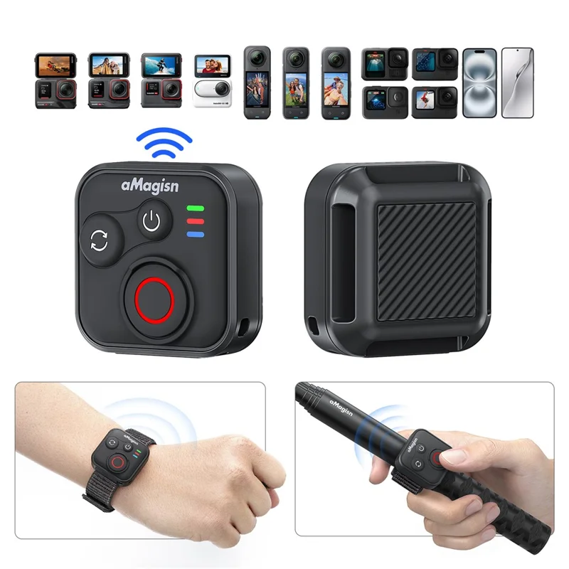 AMAGISN Bluetooth-совместимый пульт дистанционного управления для Insta360 / GoPro / Смартфона, мини-смарт-пульт
