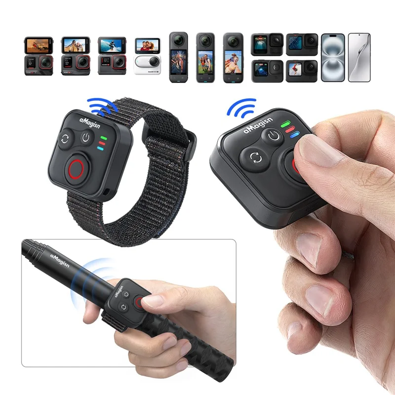 AMAGISN Bluetooth-совместимый пульт дистанционного управления для Insta360 / GoPro / Смартфона, мини-смарт-пульт