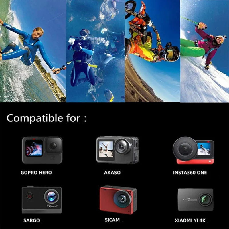 Universal 71-in-1 Actionkamera-Zubehör-Set für GoPro / DJI / Insta360 mit Brustgurt, Selfie-Stick und schwimmendem Griff