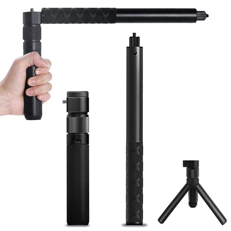 2 in 1 Bullet Time Extension Handle for Insta360 X5 / X4 / X3 111cm Invisible Selfie Stick and 360 Degree Rotating Tripod