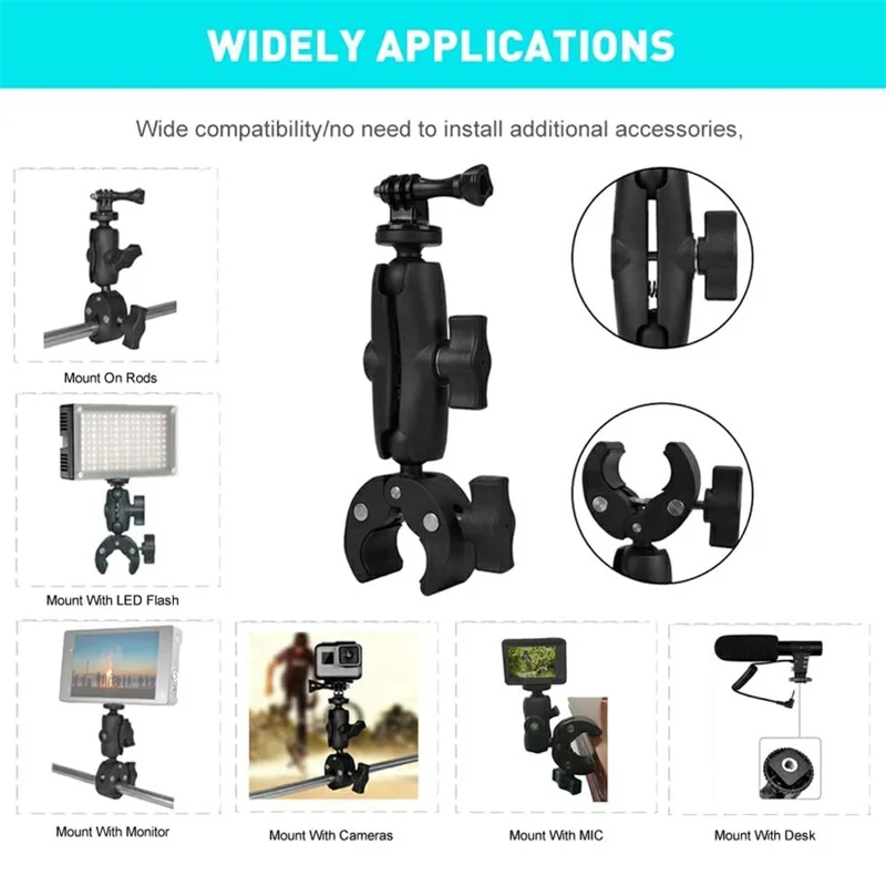 Set da 23 pezzi di accessori per moto per Insta360 / DJI / GoPro Action Camera Mount Kit