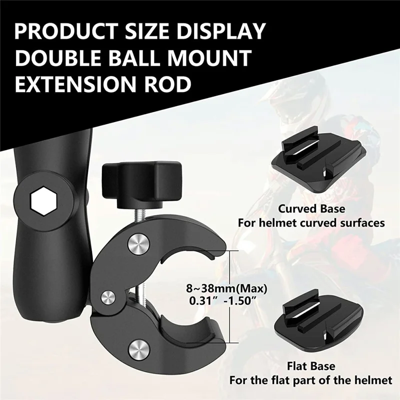 Set da 23 pezzi di accessori per moto per Insta360 / DJI / GoPro Action Camera Mount Kit