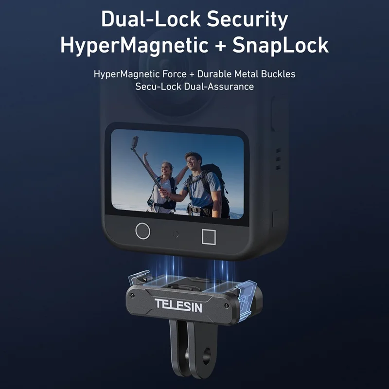 TELESIN S7-JBK-23-TDJ Adaptateur de Base à Libération Rapide Magnétique pour Caméra DJI Osmo 360 / Action 5 Pro