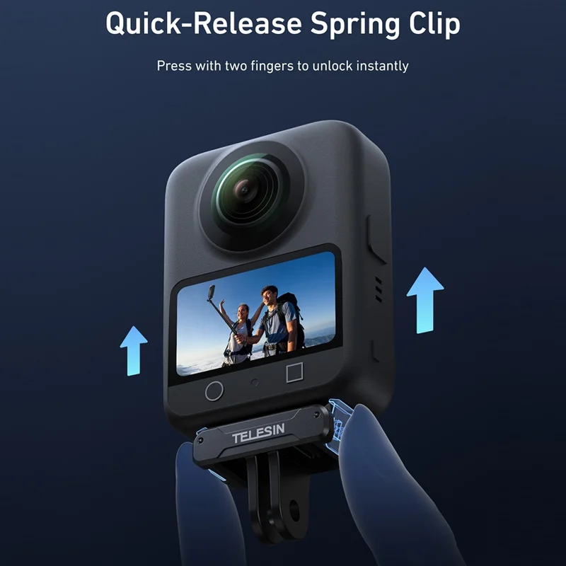 TELESIN S7-JBK-23-TDJ Adaptateur de Base à Libération Rapide Magnétique pour Caméra DJI Osmo 360 / Action 5 Pro