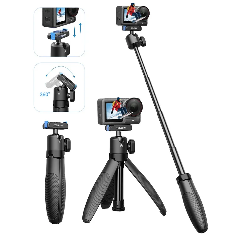 TELESIN S1-MNP-13-TDJ Ausziehbares Stativ für DJI Osmo 360 / Action 5 Pro / 4 / 3 Kamera Mini Selfiestick