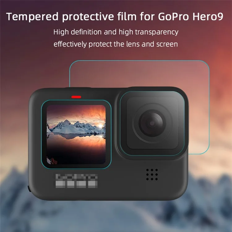 1 Set Protective Film HD Tempered Glass Screen Protector for GoPro Hero 9