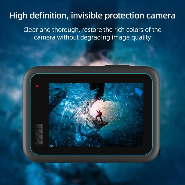 1 Set Schutzfolie HD Gehärtetes Glas Bildschirmschutz für GoPro Hero 9