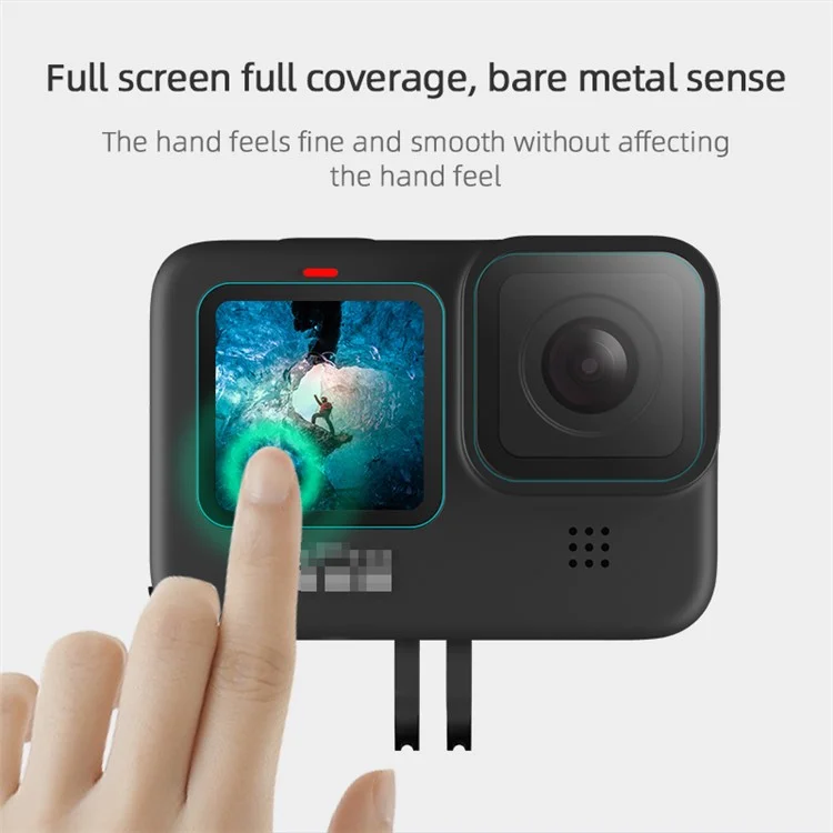 1 Set Schutzfolie HD Gehärtetes Glas Bildschirmschutz für GoPro Hero 9