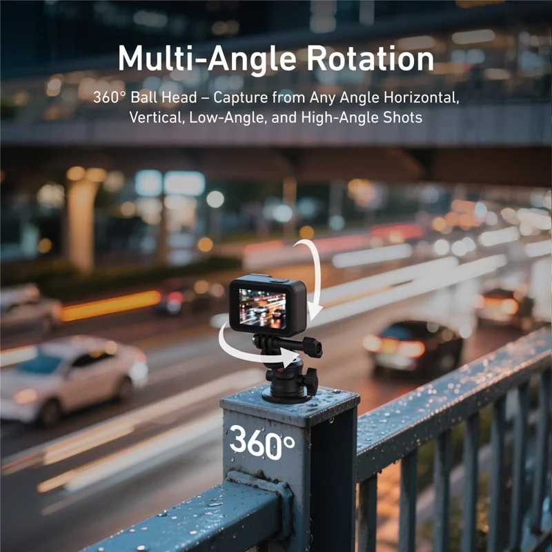 TELESIN x5 S7-JBK-12 For DJI Osmo Pocket 3 Ball Head Magnetic Mount Action Camera Base Adapter
