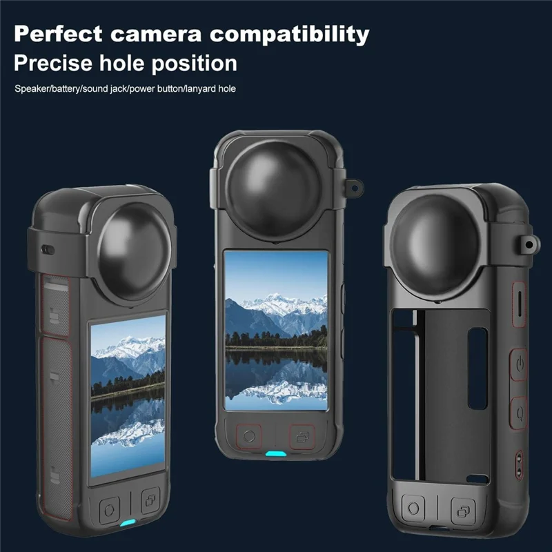 Per Insta360 X4 Fotocamera d'Azione Pellicola Protettiva Custodia in Silicone Coprilente Kit Set con Borsa da Trasporto EVA