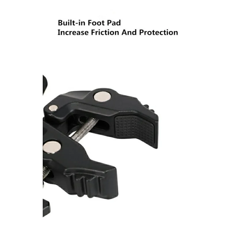 For DJI / GoPro / Insta360 Action Camera Crab Claw Clamp 360 Degree Rotation Magic Arm Mount Phone Holder