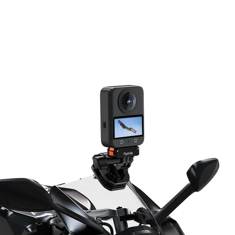 FLYMILE Motorrad-Kamerahalterung Universelle Kompatibilität Vibrationsgeschützte Klemmvorrichtung für Action-Kameras