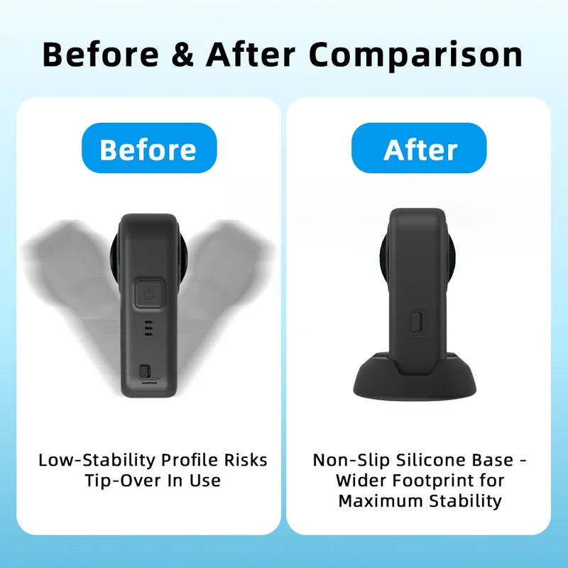For DJI Osmo 360 Panoramic Camera Car Mount Base Stable Vertical Placement Silicone Base