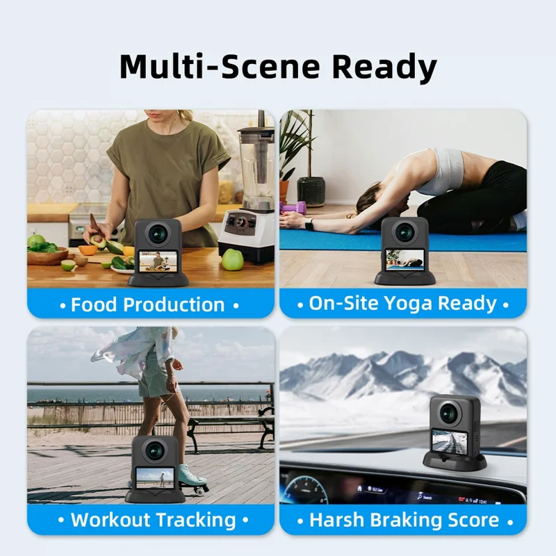 For DJI Osmo 360 Panoramic Camera Car Mount Base Stable Vertical Placement Silicone Base