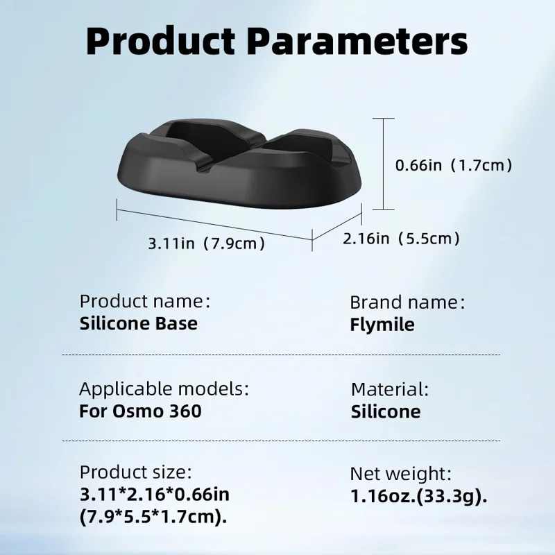 For DJI Osmo 360 Panoramic Camera Silicone Base Stand Secure Scratch Proof Waterproof