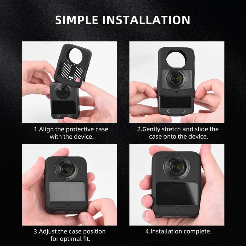 For DJI Osmo 360 Panoramic Camera Silicone Case Shockproof Scratch Resistant Quick Battery Access