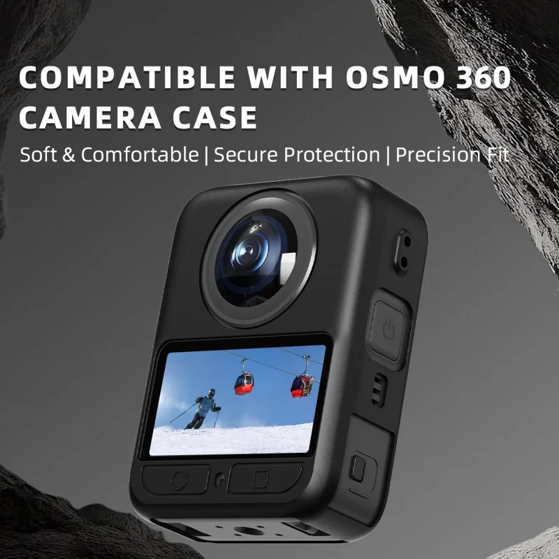 For DJI Osmo 360 Panoramic Camera Silicone Case Shockproof Scratch Resistant Quick Battery Access