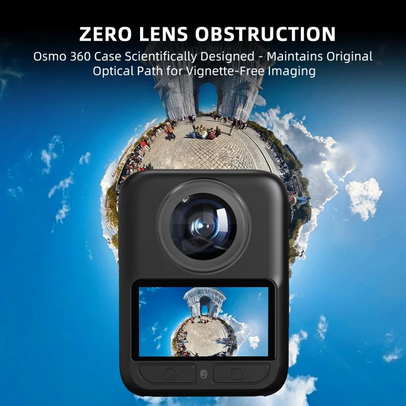 For DJI Osmo 360 Panoramic Camera Silicone Case Shockproof Scratch Resistant Quick Battery Access