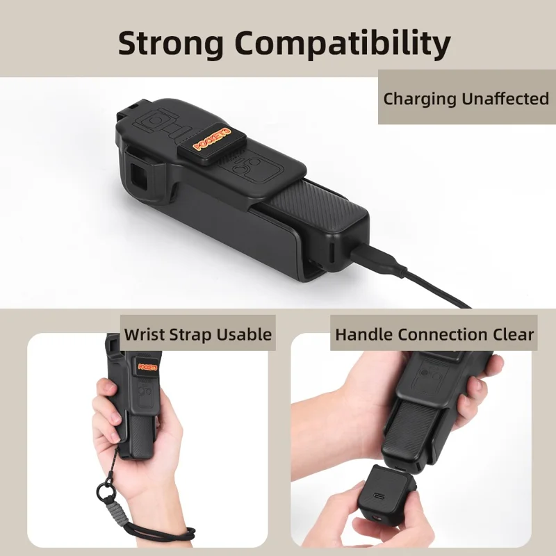 BRDRC Capa Protetora para DJI Osmo Pocket 3 com Abertura Flip e Alça