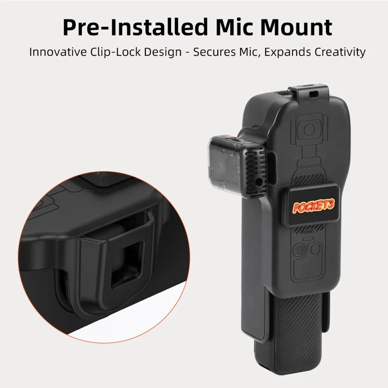 BRDRC Capa Protetora para DJI Osmo Pocket 3 com Abertura Flip e Alça